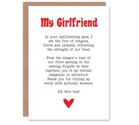 Artery8 Greeting Card Love Poem Role Play Game Nerd Girlfriend Romantic For Her Woman Valentine's Day Card