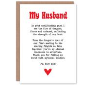 Artery8 Greeting Card Love Poem Role Play Game Nerd Husband Romantic For Him Man Anniversary Card