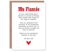 Artery8 Greeting Card Love Poem Whimsy Magic Fiancée Romantic Poetry For Her Woman Valentine's Day Card