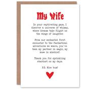 Artery8 Greeting Card Love Poem Whimsy Magic Wife Romantic Poetry Fun For Her Woman Anniversary Card