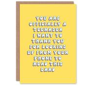 Artery8 Greeting Card Officially Teenager Thanks For Reading This For Her Sister Daughter Niece Granddaughter Woman Birthday Card