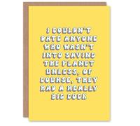 Artery8 Greeting Card Only Date People Who Save The Planet Adult Funny For Her Woman Best Friend Birthday Card