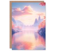 Artery8 Greeting Card Rio De Janeiro Coastal View Fantasy Landscape Blank For Him Or Her Art Farewell Card
