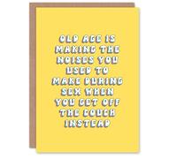 Artery8 Greeting Card S*x Noises When You Get Off Couch Old Age Joke For Her Woman Wife Gran Mum Sister Birthday Card