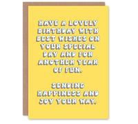 Artery8 Greeting Card Sending Happiness and Joy on Your Special Day For Her Gran Sister Niece Daughter Wife Woman Birthday Card
