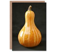 Artery8 Greeting Card Shiny Butternut Squash Pumpkin Photograph Blank For Him Or Her Art Birthday Card