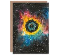 Artery8 Greeting Card The Eye of God Nebula Abstract Space Painting Blank For Him Or Her Art Birthday Card
