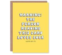 Artery8 Greeting Card The Person Reading This Loves C*ck Funny Adult For Her Woman Best Friend Birthday Card