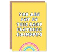 Artery8 Greeting Card You Are Gay So This Card Features A Rainbow For Her Sister Daughter Niece Granddaughter Woman Birthday Card