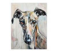 Artery8 Greyhound Whippet Dog Lover Cute Pet Portrait Living Room Unframed Wall Art Print Poster Home Decor Premium