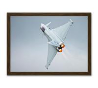 Gronemann Military UK RAF Eurofighter Typhoon Photo Artwork Framed Wall Art Print A4 Artery8 Brown One Size