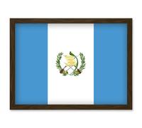 Artery8 Guatemala National Flag Patriotic Vexillology World Flags Country Region Poster Artwork Framed Wall Art Print A4