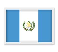 Artery8 Guatemala National Flag Patriotic Vexillology World Flags Country Region Poster Artwork Framed Wall Art Print A4