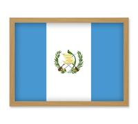 Artery8 Guatemala National Flag Patriotic Vexillology World Flags Country Region Poster Artwork Framed Wall Art Print A4