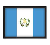 Artery8 Guatemala National Flag Patriotic Vexillology World Flags Country Region Poster Artwork Framed Wall Art Print A4