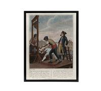 Artery8 Guillotine Execution of Robespierre Framed Canvas Wall Art Print | Size: W18" x H24" Artery8 Multicolor W18" x H24"