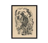 Artery8 Guilt Ink Drawing Arnold Weisz Kubincan Black Framed Canvas Wall Art in Beige | Size: W12" x H16" Artery8 Beige W12" x H16"