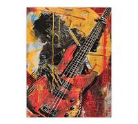 Artery8 Guitar Player Musician Gig Abstract Painting Living Room Large Wall Art Poster Print Thick Paper 18X24 Inch