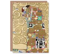 Artery8 Gustav Klimt Art Card Fulfillment Lovers Embrace Painting