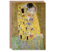 Artery8 Gustav Klimt Art Card The Kiss Iconic Couple Painting