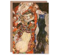 Artery8 Gustav Klimt Personalised Art Card The Bride Colourful Painting Detail