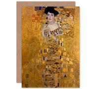 Artery8 Gustav Klimt Portrait Adele Bloch Bauer Fine Art Greeting Card Plus Envelope Blank Inside