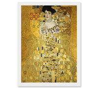 Artery8 Gustav Klimt Portrait Of Adele Bloch Bauer I Gold A4 Artwork Framed Wall Art Print