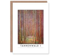 Artery8 Gustav Klimt Tannenwald I Fir Forest Painting Greeting Card - Decorative Nature Art Card