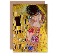 Artery8 Gustav Klimt The Kiss 1908 Old Master Painting Greeting Card Artery8 Multicolor