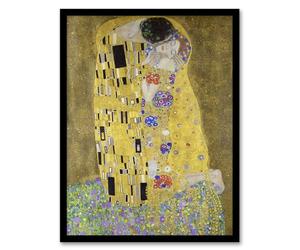 Artery8 Gustav Klimt The Kiss Iconic Couple Painting Framed Wall Art Print Home Décor A3