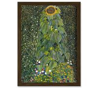 Artery8 Gustav Klimt The Sunflower 1907 Old Master Painting Artwork Framed Wall Art Print A4 in Brown Artery8 Brown