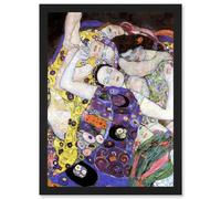 Artery8 Gustav Klimt Virgin Old Master Painting Artwork Framed Wall Art Print A4 in Black Artery8 Black