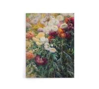 Artery8 Gustave Caillebotte Chrysanthemums in the Garden Canvas Wall Art Print | Size: W18" x H24" Artery8 Multicolor W18" x H24"