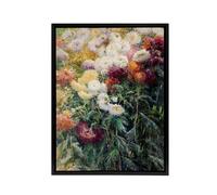 Artery8 Gustave Caillebotte Chrysanthemums in the Garden Framed Canvas Art | Size: W12" x H16" Artery8 Multicolor W12" x H16"
