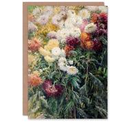 Artery8 Gustave Caillebotte Chrysanthemums in the Garden Personalised Art Greeting Card