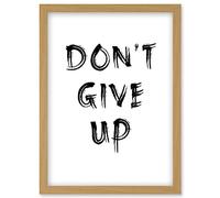 Artery8 Gym Inspiration Don't Give Up Exercise Work Out Motivation Living Room Aesthetic Artwork Framed Wall Art Print A4