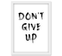Artery8 Gym Inspiration Don't Give Up Exercise Work Out Motivation Living Room Aesthetic Artwork Framed Wall Art Print A4