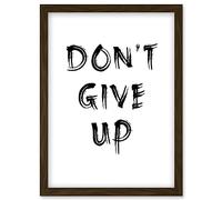 Artery8 Gym Inspiration Don't Give Up Exercise Work Out Motivation Living Room Aesthetic Artwork Framed Wall Art Print A4