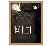 Artery8 Hamlet Shakespeare Netherlands Theatre Stage Play Vintage A4 Artwork Framed Wall Art Print in Light Oak Artery8 Light Oak