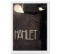Artery8 Hamlet Shakespeare Netherlands Theatre Stage Play Vintage A4 Artwork Framed Wall Art Print in White Artery8 White