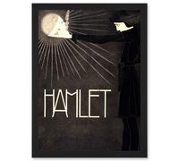 Artery8 Hamlet Shakespeare Netherlands Theatre Stage Play Vintage A4 Artwork Framed Wall Art Print in Black Artery8 Black