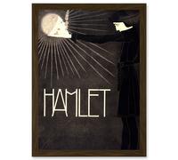 Artery8 Hamlet Shakespeare Netherlands Theatre Stage Play Vintage A4 Artwork Framed Wall Art Print in Brown Artery8 Brown
