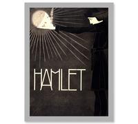 Artery8 Hamlet Shakespeare Netherlands Theatre Stage Play Vintage A4 Artwork Framed Wall Art Print in Light Grey Artery8 Light Grey