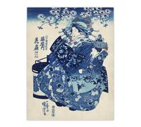 Artery8 Hanao Ogiya Japanese Ukiyo E Kuniyoshi Wall Art Poster Print in Blue | Size: W18" x H24" Artery8 Blue W18" x H24"