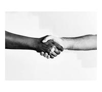 Artery8 Handshake Greeting Arms Black White Large Wall Art Poster Print Thick Paper 18X24 Inch