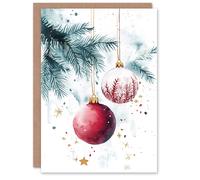 Artery8 Hanging Bauble Tree Ornaments Stars For Her Woman Xmas Festive Christmas Card