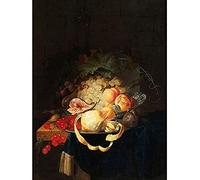 Artery8 Hannot Still Life With Fruit Painting Art Print Canvas Premium Wall Decor Poster Mural