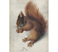 Artery8 Hans Hoffmann Squirrel Animal Nature Painting Unframed Wall Art Print Poster Home Decor Premium
