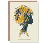 Artery8 Happy Mother's Day Card For Mum Floral Simple Elegant Modern Blank Inside