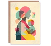 Artery8 Happy Mother's Day Card For Mum Pastel Colours Mother Child From Son Daughter Blank Inside